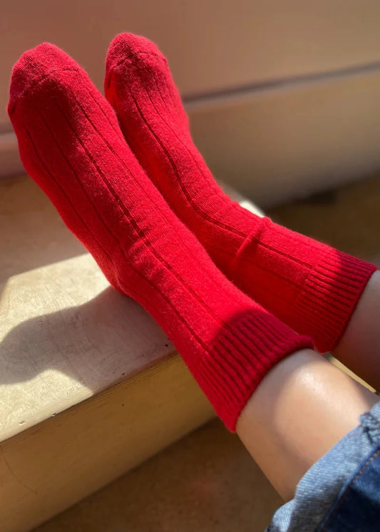 Classic Cashmere Socks - Red