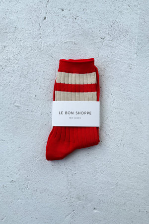 Le Bon Shoppe Her Varsity Socks - Desire