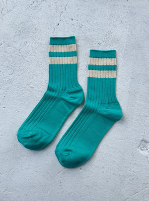 Le Bon Shoppe Her Varsity Socks - Jade