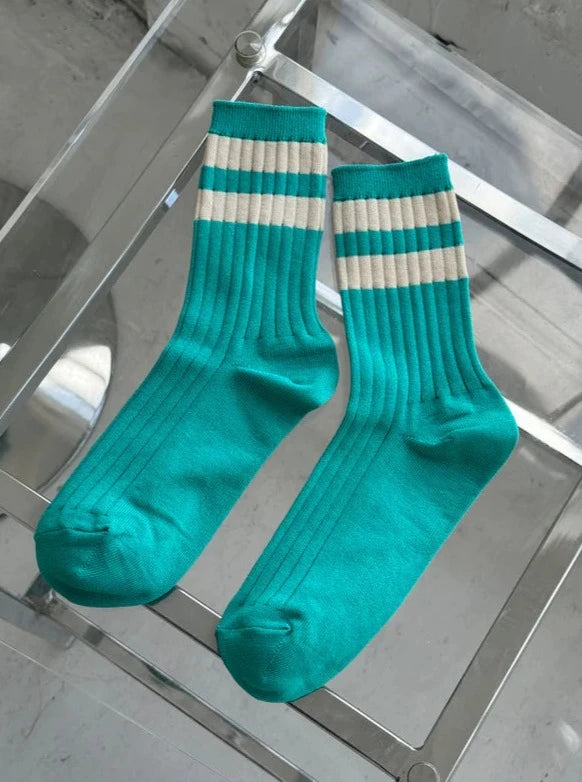 Le Bon Shoppe Her Varsity Socks - Jade