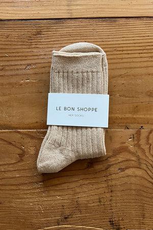 Le Bon Shoppe Her Socks - Champagne Glitter