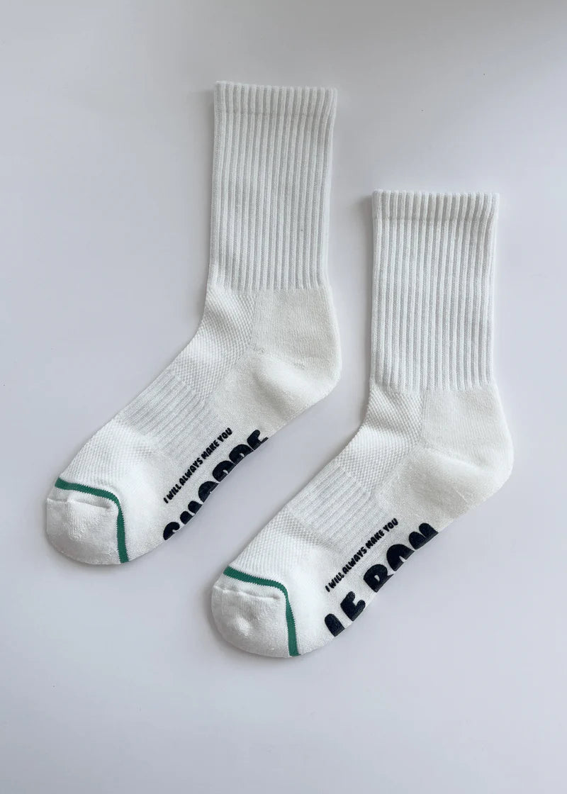 Hugger Socks - White/Black
