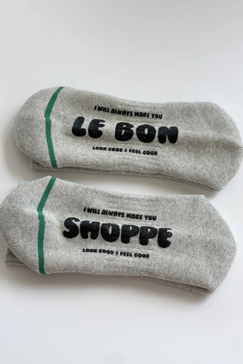 Hugger Socks - Heather Grey/Black