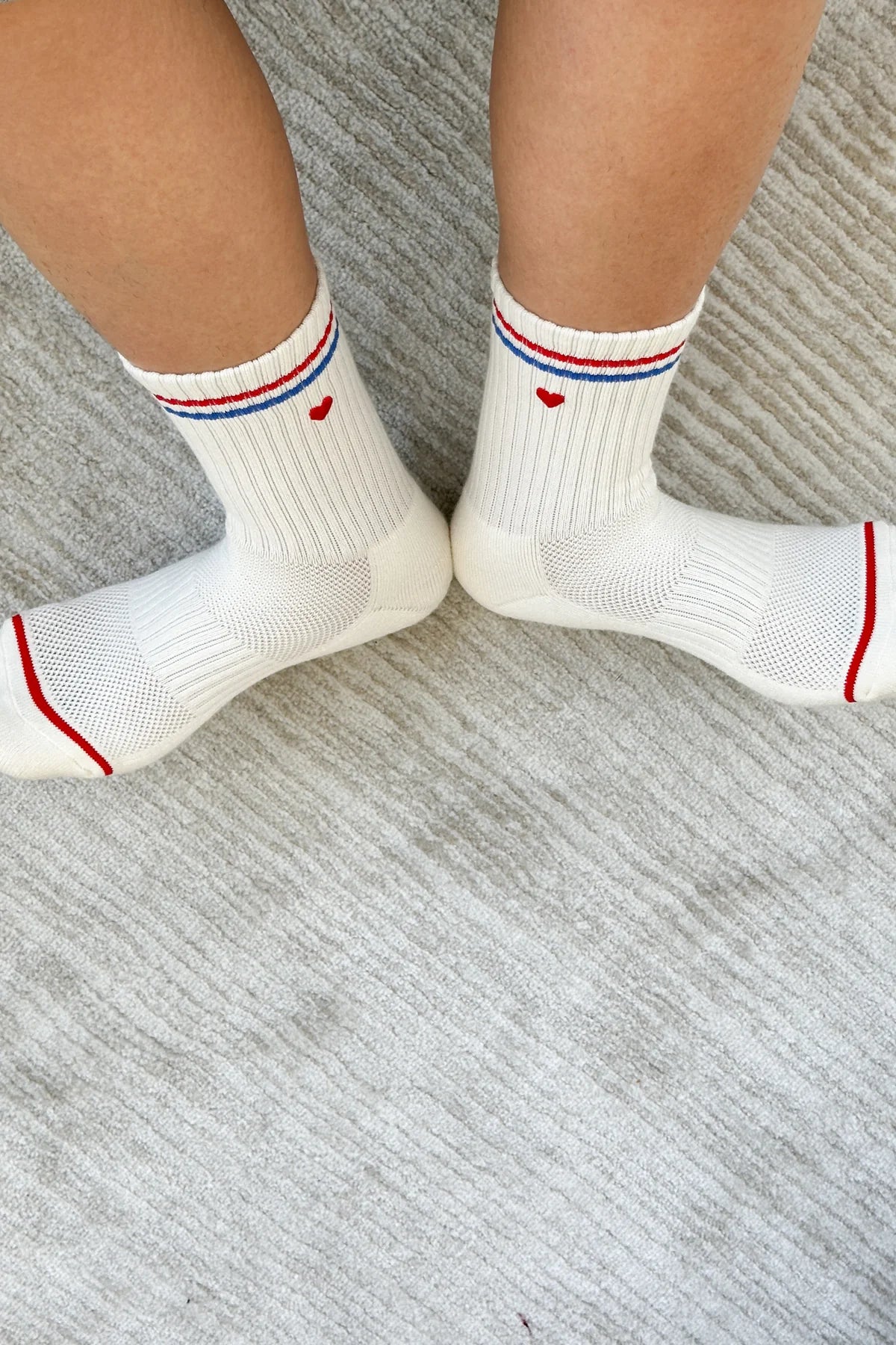 Embroidered Boyfriend Socks — Milk Heart