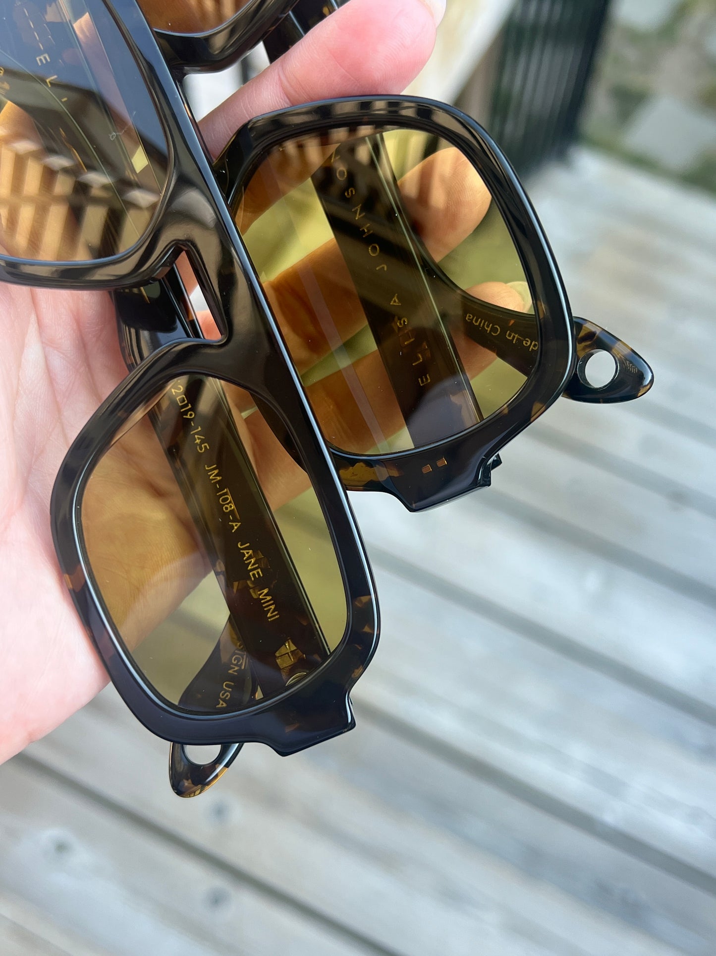 Jane Sunglasses - Dark Tortoise Olive Lens