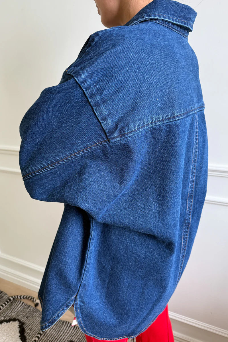 Owen Heavy Denim Shirt - Dark Denim