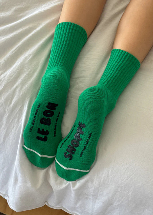 Hugger Socks - Kelly/Black