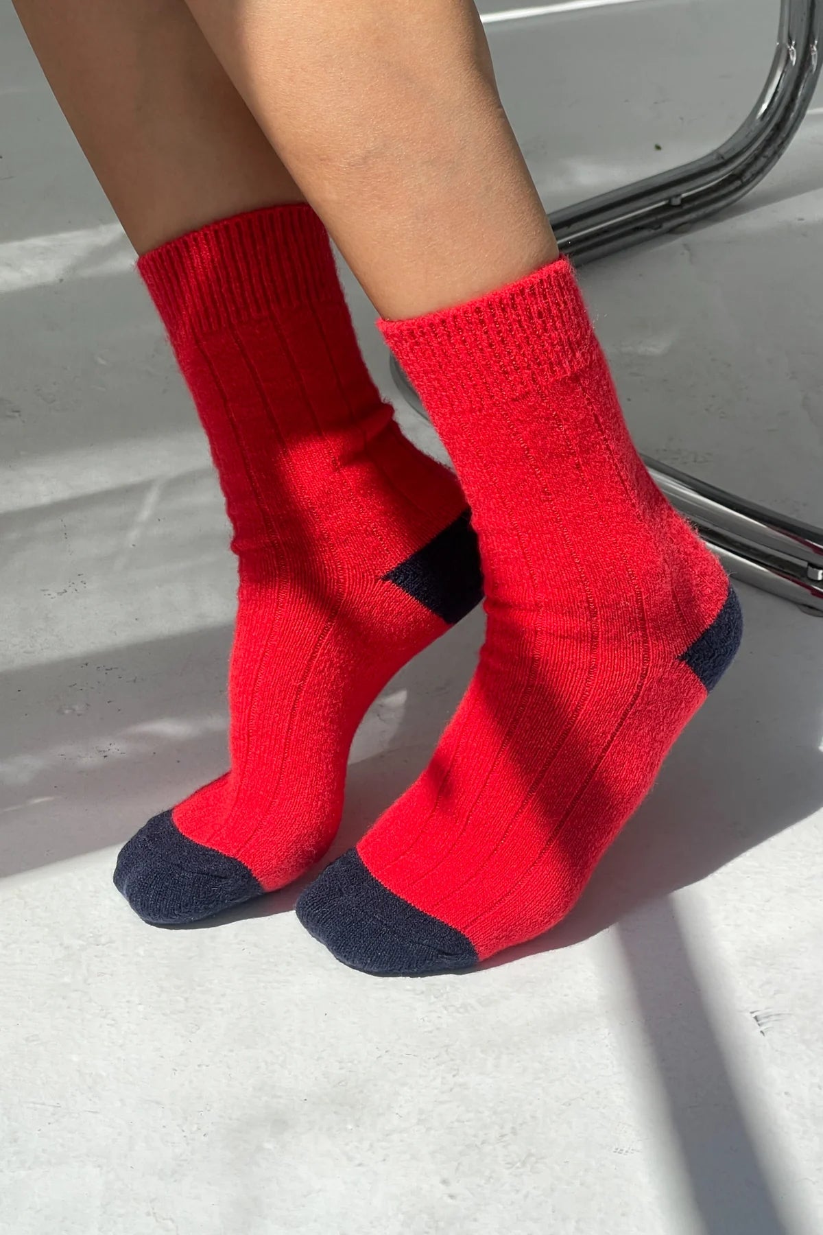 Classic Cashmere Socks — Poppy Red