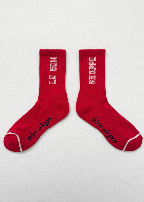 Preppy Socks - Red/Cream
