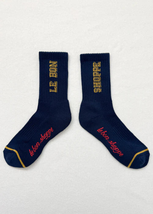 Preppy Socks - Navy/Gold