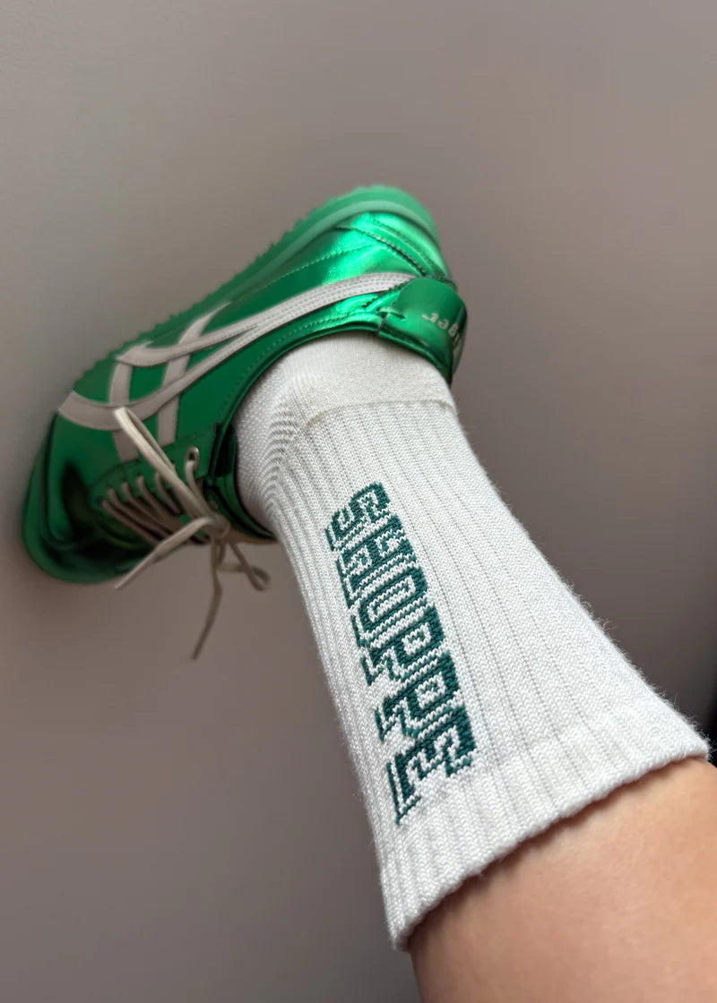 Preppy Socks - Canvas/Green