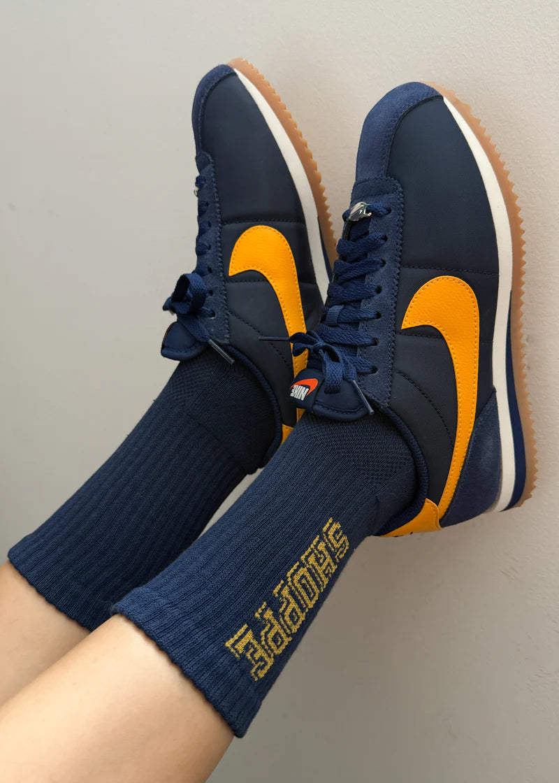Preppy Socks - Navy/Gold