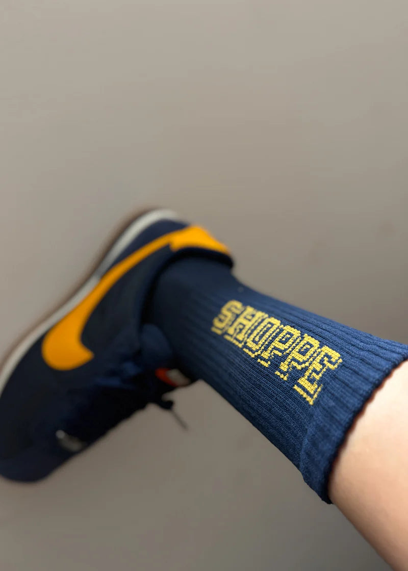Preppy Socks - Navy/Gold