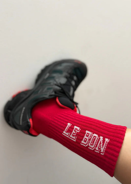 Preppy Socks - Red/Cream