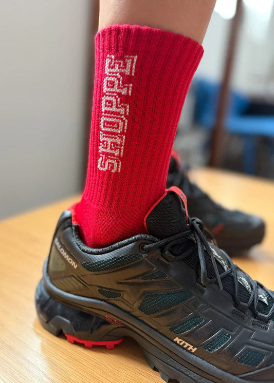 Preppy Socks - Red/Cream