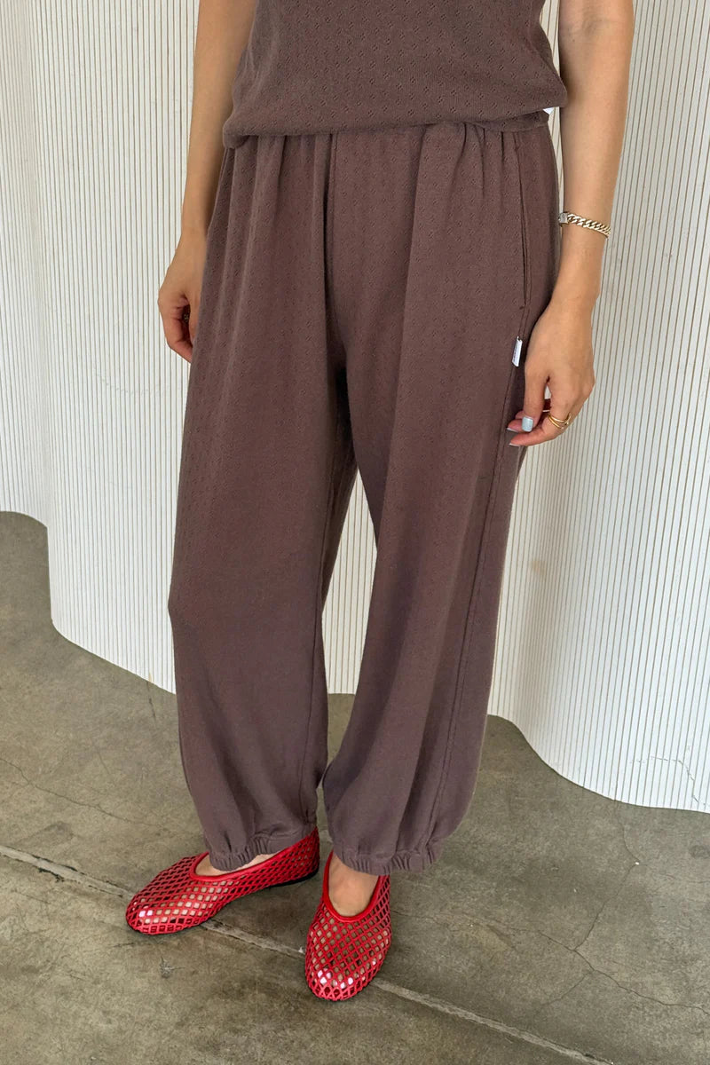 Pointelle \Balloon Pant - Chocolate