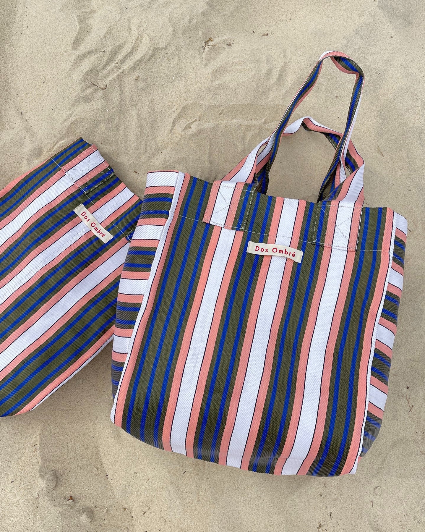 BIG Bengali Bag — Peach Stripe