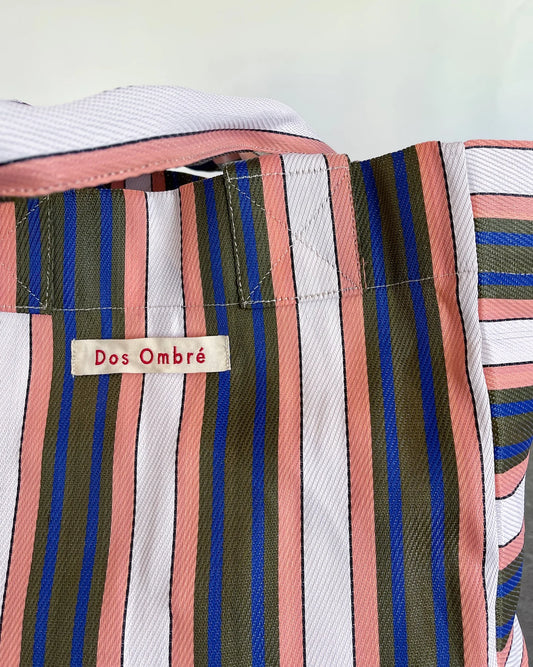 BIG Bengali Bag — Peach Stripe