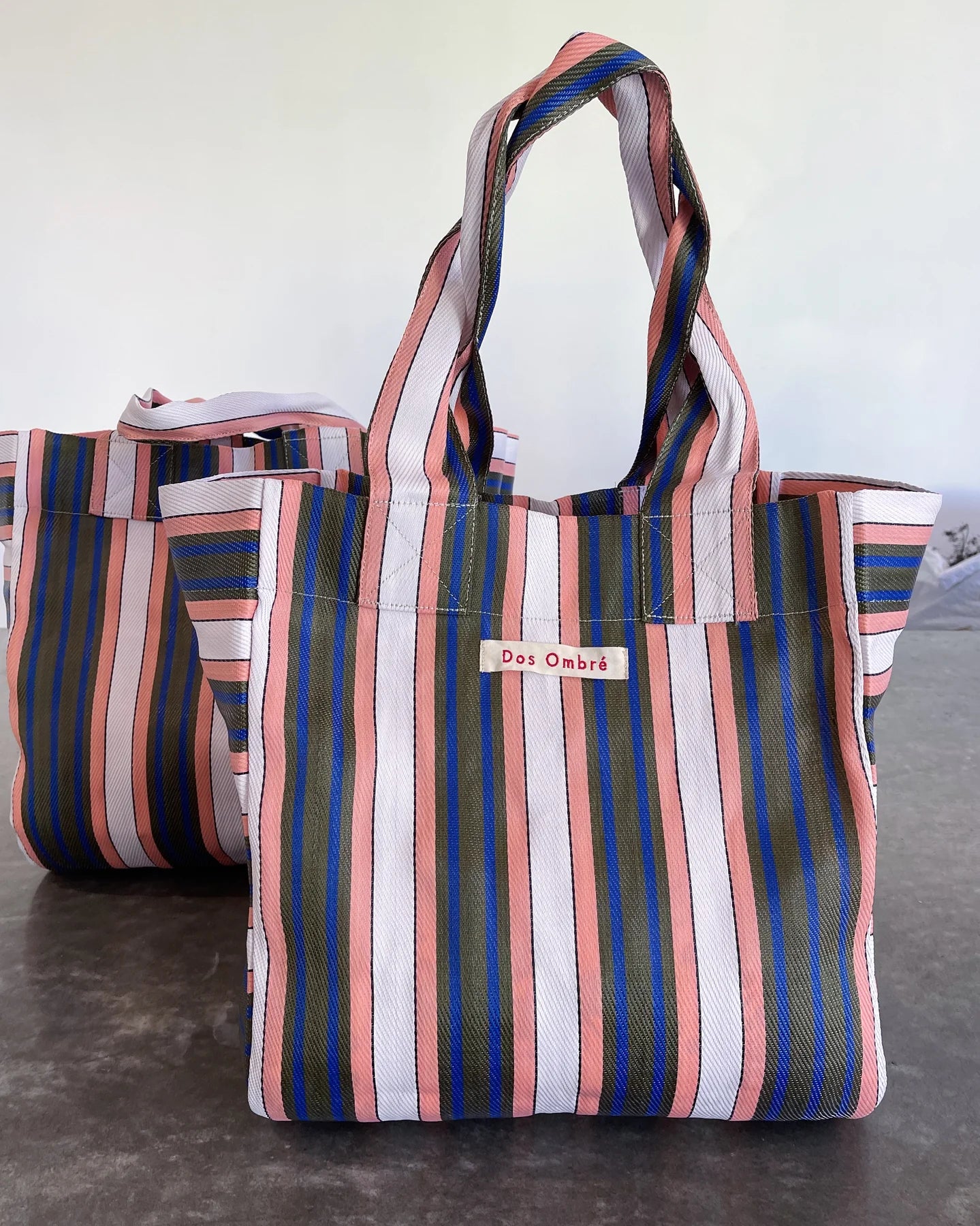 BIG Bengali Bag — Peach Stripe