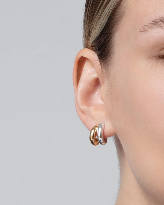 Mini Florence Earrings — Two Tone