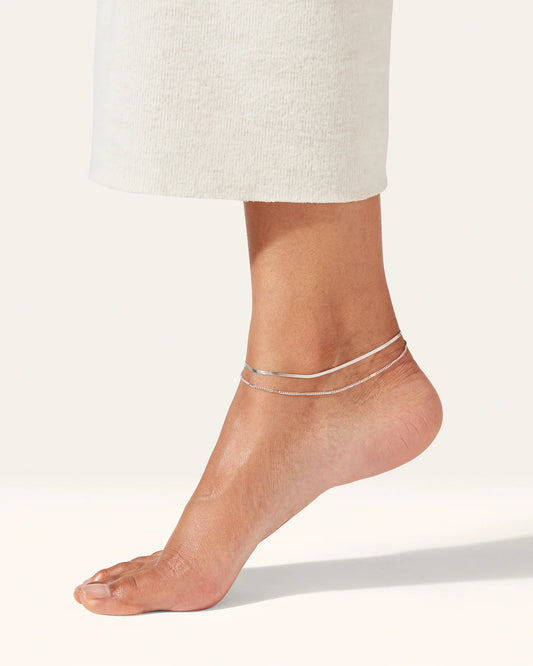 Surfside Anklet — Silver