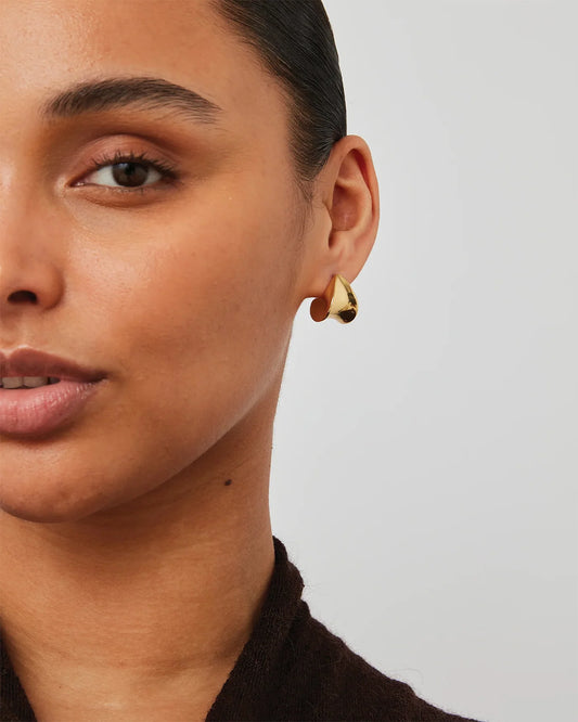Small Paige Puff Earrings — Gold