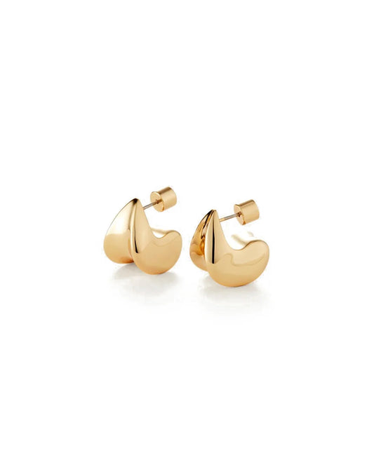 Small Paige Puff Earrings — Gold