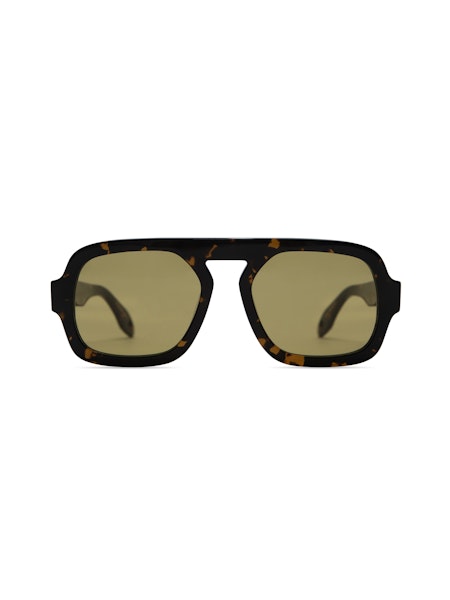 Jane Sunglasses - Dark Tortoise Olive Lens