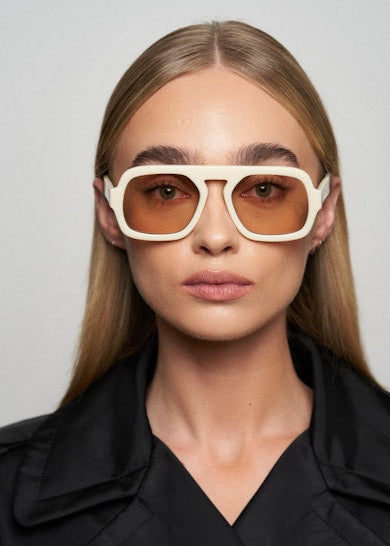 Jane Sunglasses - Ivory White