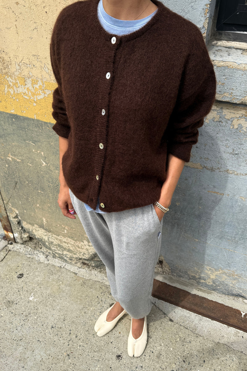 Leila Mohair Cardigan — Cocoa Bean