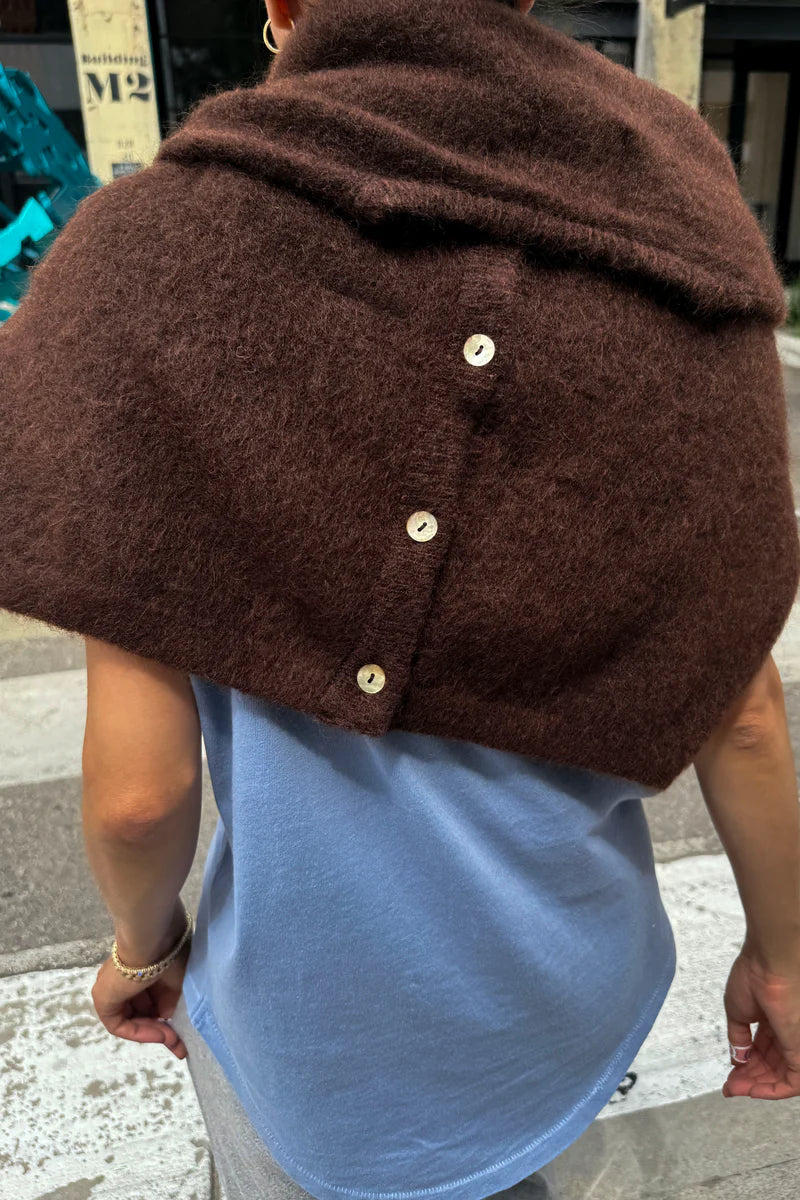 Leila Mohair Cardigan — Cocoa Bean