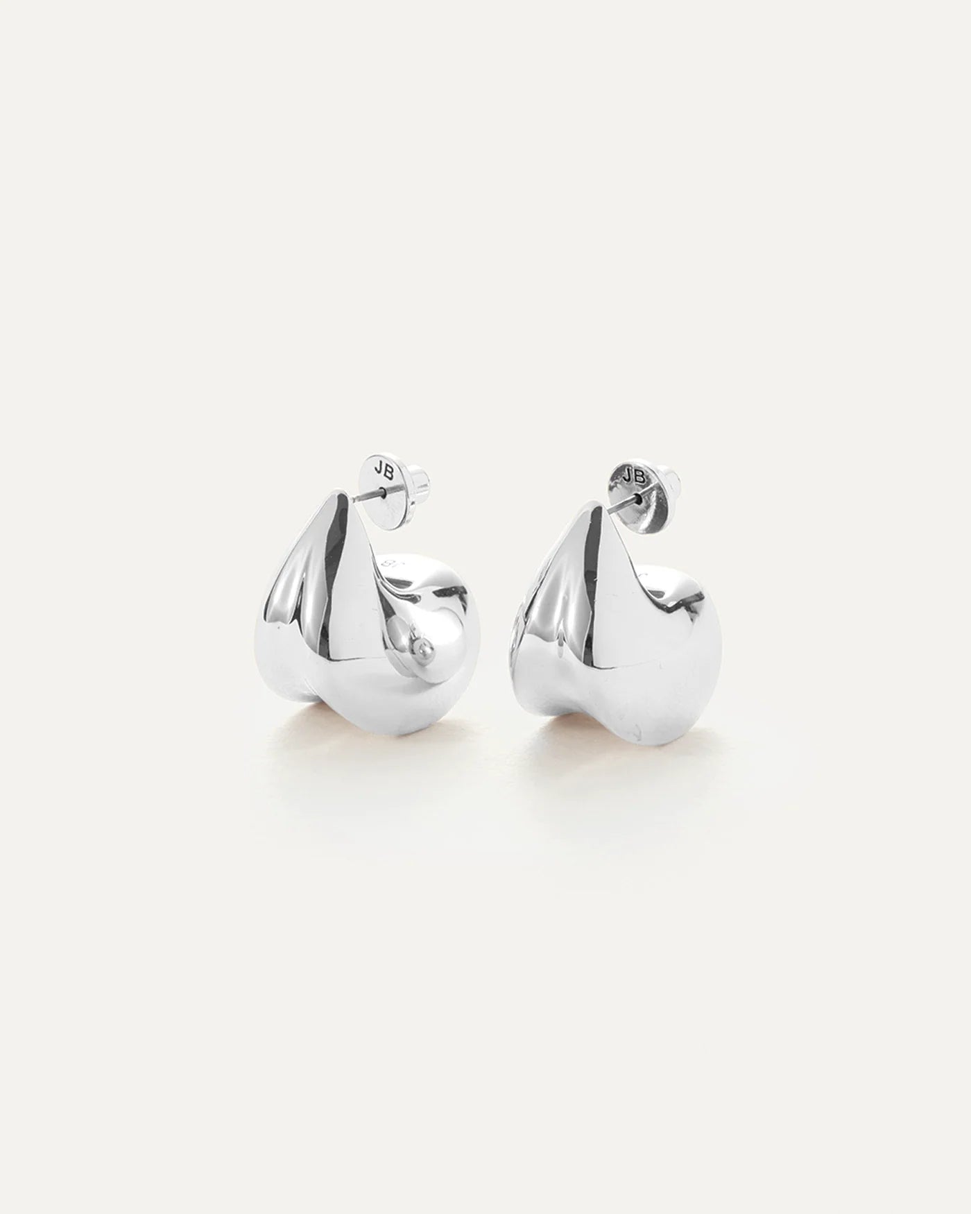 Paige Puff Earrings — Silver