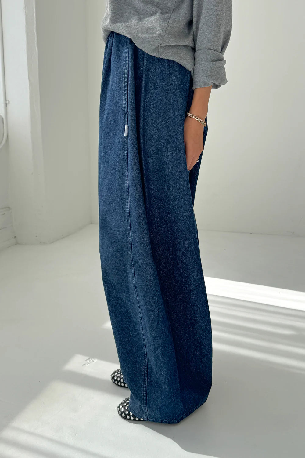 Parachute Pants — Denim Blue