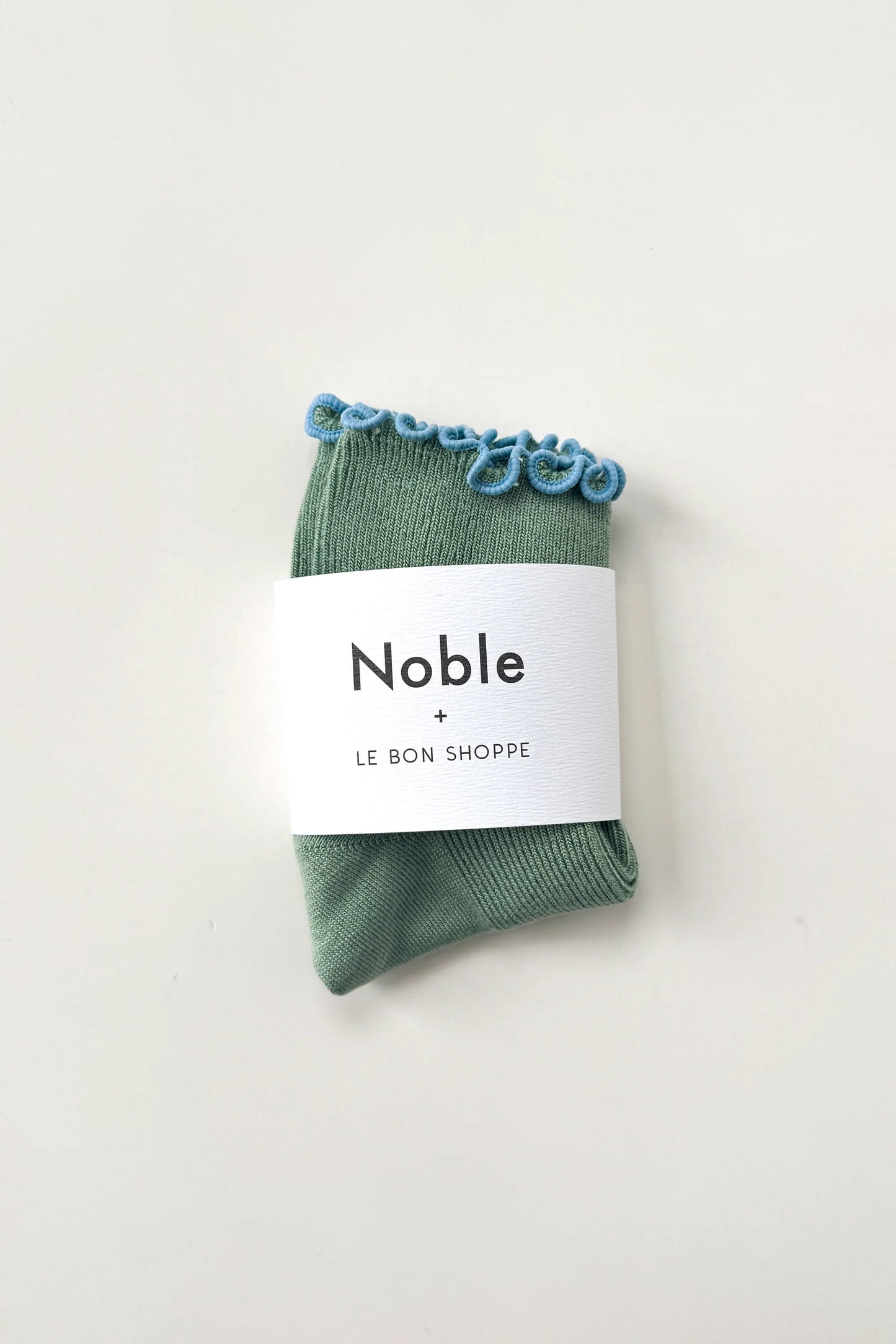 Petite Ruffled Modal Socks — Sea Glass / Powder Blue
