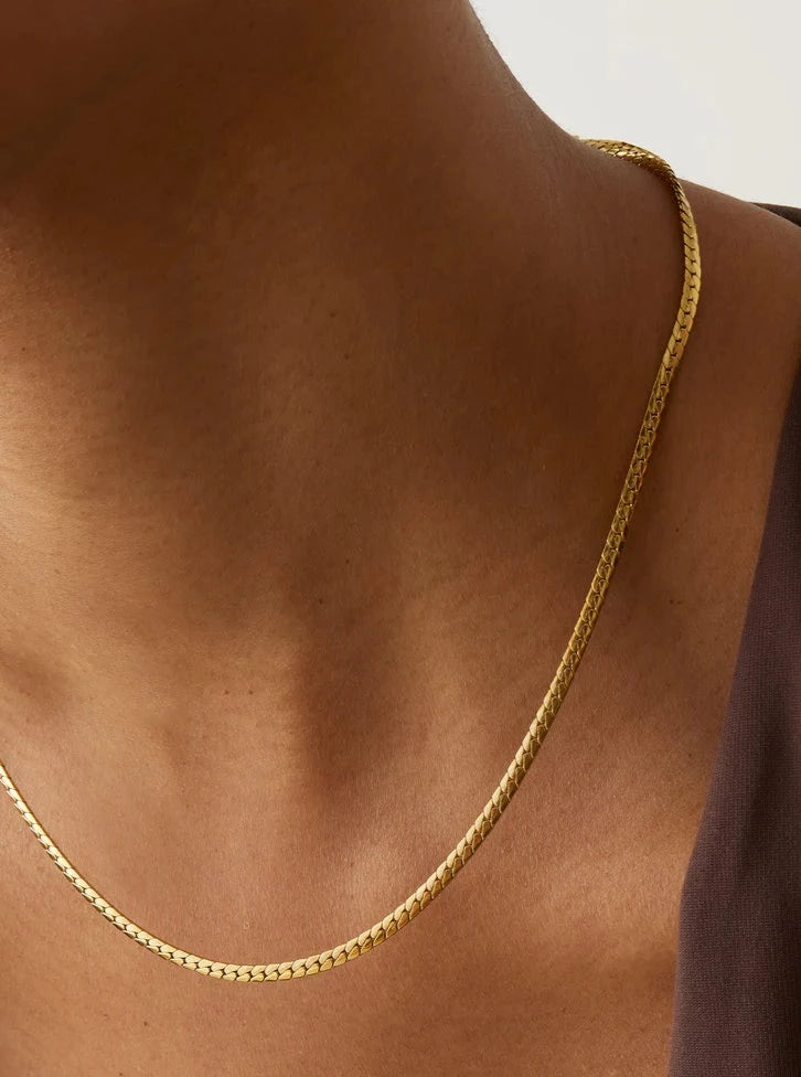 Jenny Bird Priya Snake Chain Necklace - Gold