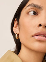Jenny Bird Puffy U-Link Earrings - Gold
