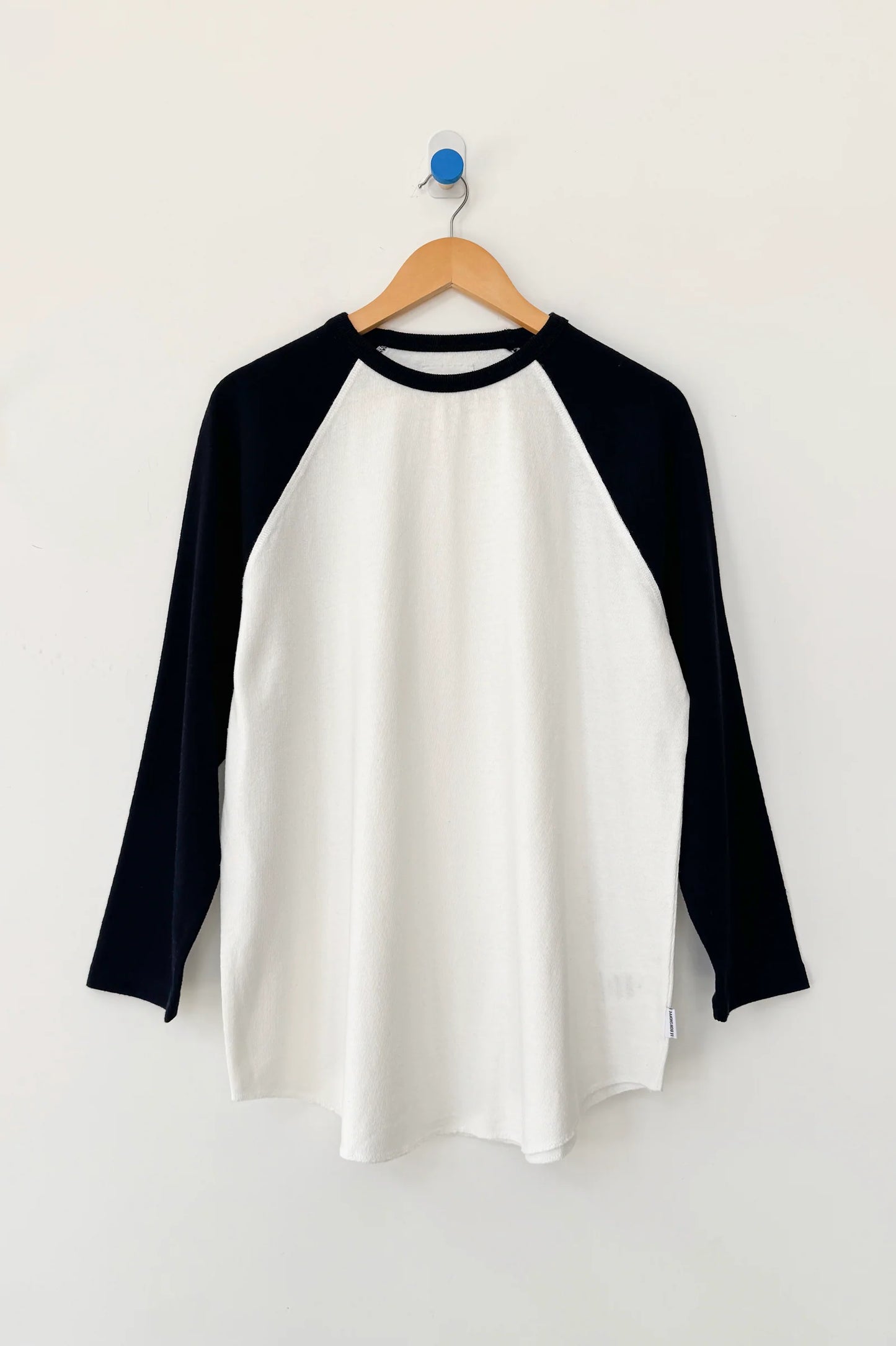 Heavy Cotton Raglan Tee — Black/White