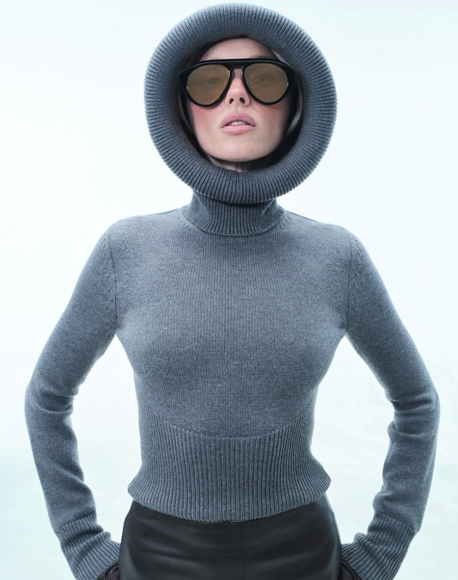 Val Sunglasses — Gloss Black / Olive Green Lens