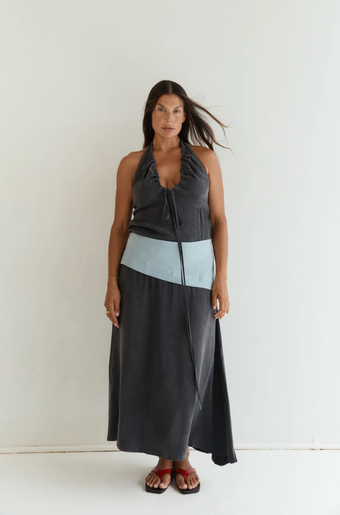Tie Front Tank — Black