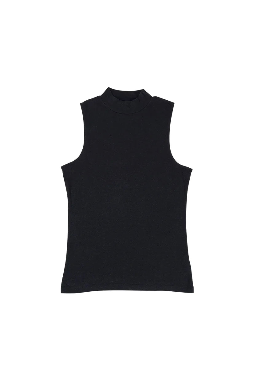 Mariposa Mock Neck Tank - Black