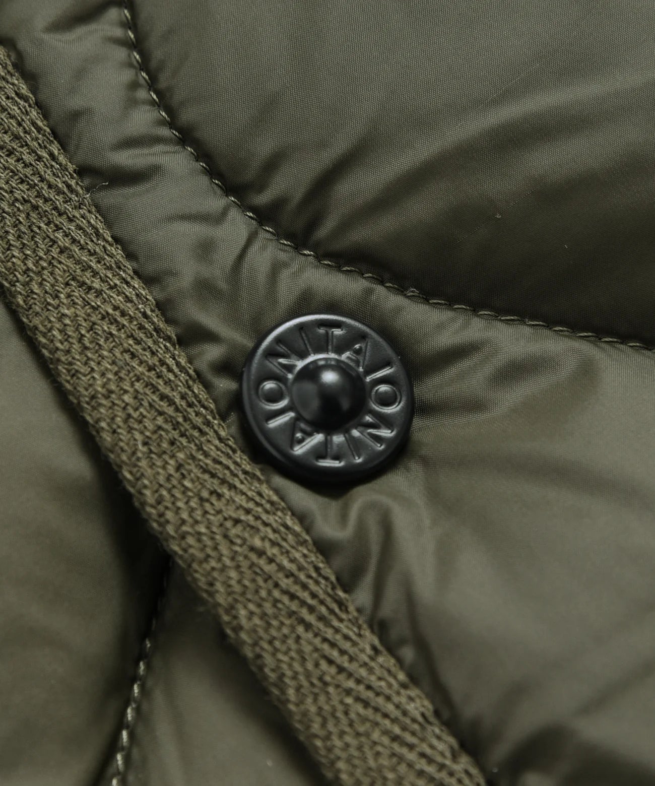 Taion Soft Shell Military Oversized Crew Neck Down Coat - Dark Olive