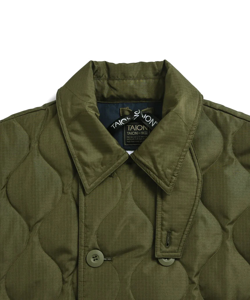 Taion Military Double Breasted Down Jacket - Dark Olive