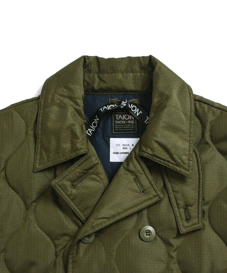 Taion Military Double Breasted Down Jacket - Dark Olive