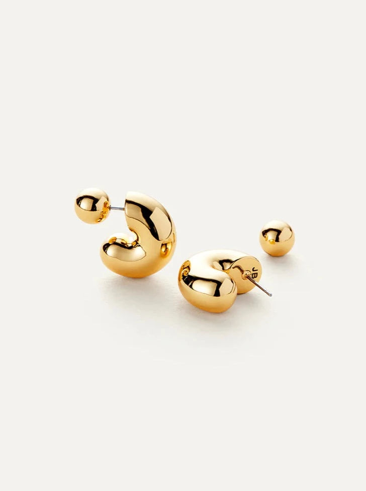 Jenny Bird Medium Tome Hoops - Gold