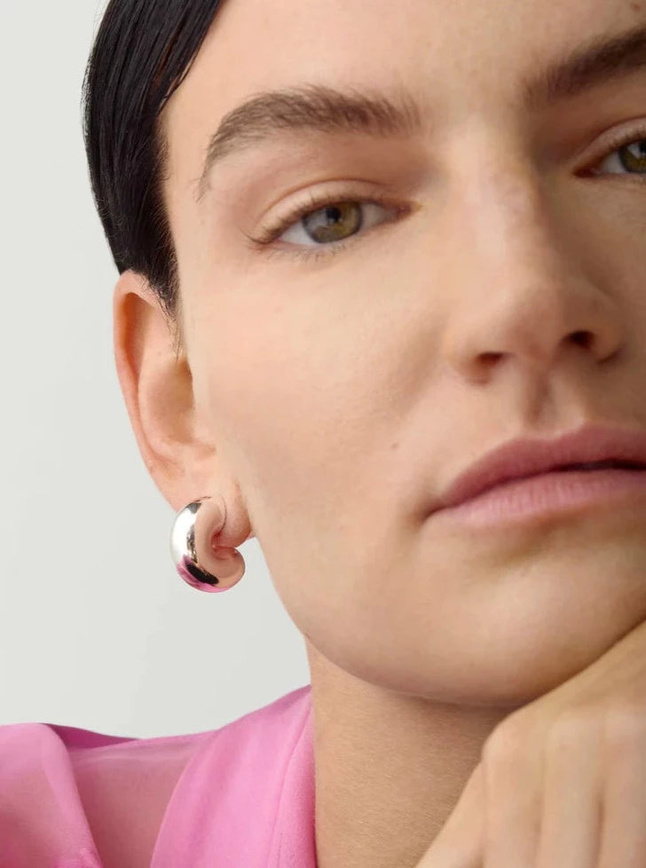 Jenny Bird Medium Tome Hoops - Silver