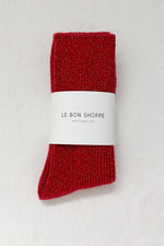 Le Bon Shoppe Winter Sparkle Socks - Poinsettia