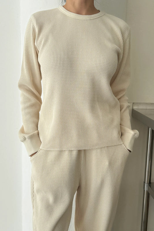 Waffle Fundamental Tee — Naturel