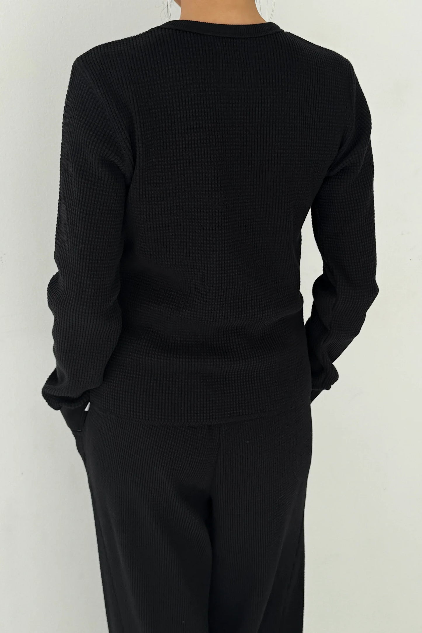 Waffle Fundamental Tee — True Black