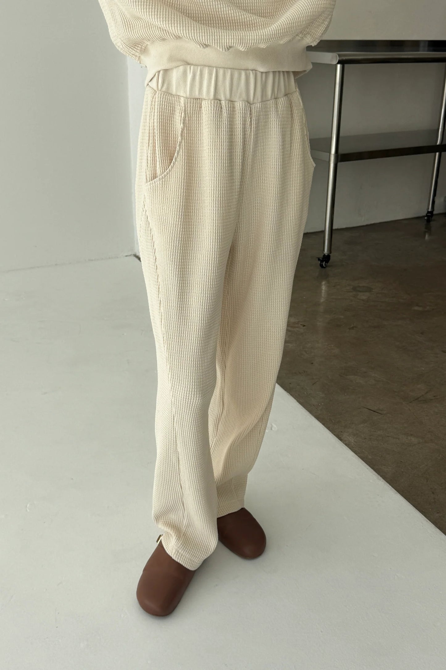 Waffle Lo Pants — Naturel