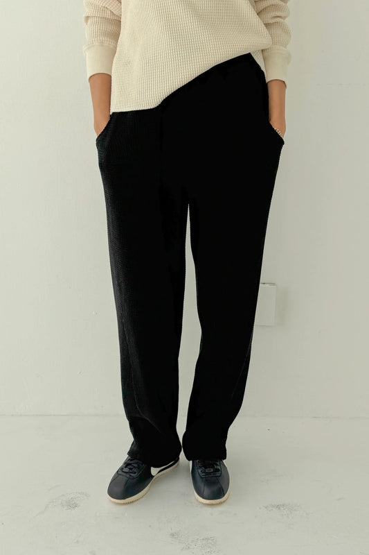 Waffle Lo Pants — True Black